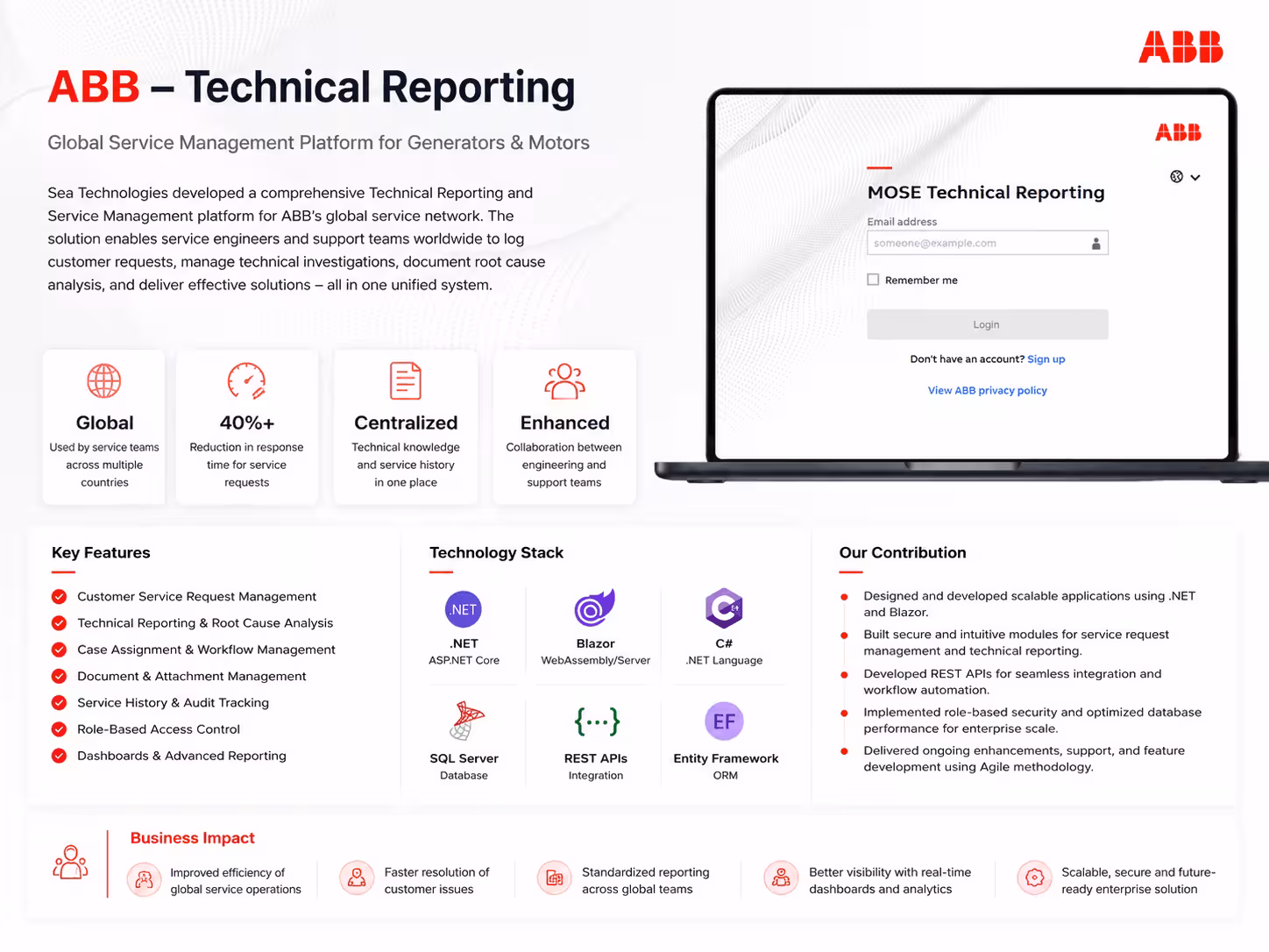 Transforming Global Service Operations Through Technical Reporting